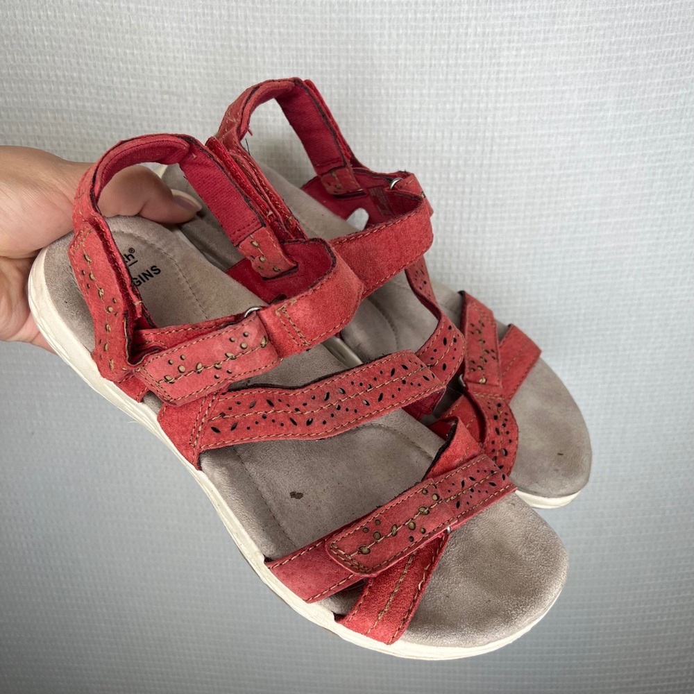 Earth Origins Westfield Wendy Salmon Red Leather Sport Sandals Womens 9.5M